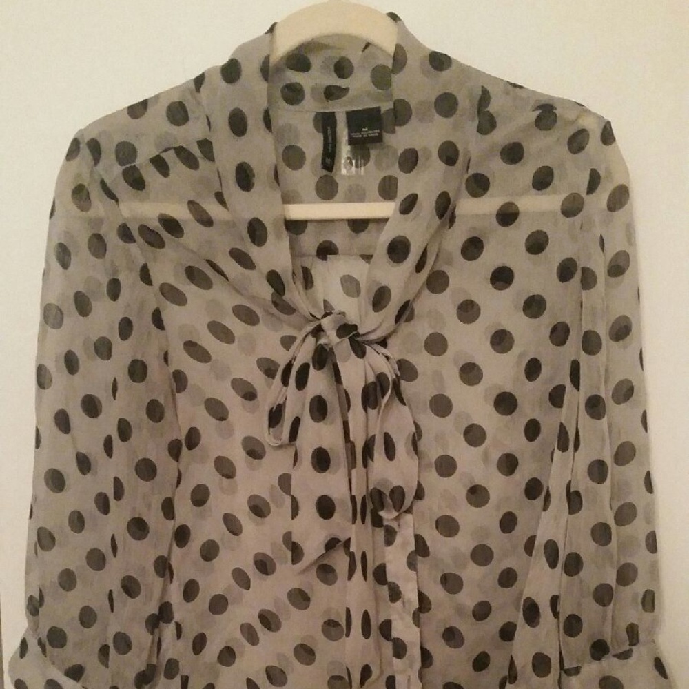 New Directions Polka Dot Blouse